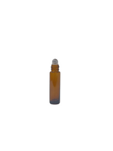 Load image into Gallery viewer, 10ml amber glass roll on bottle
